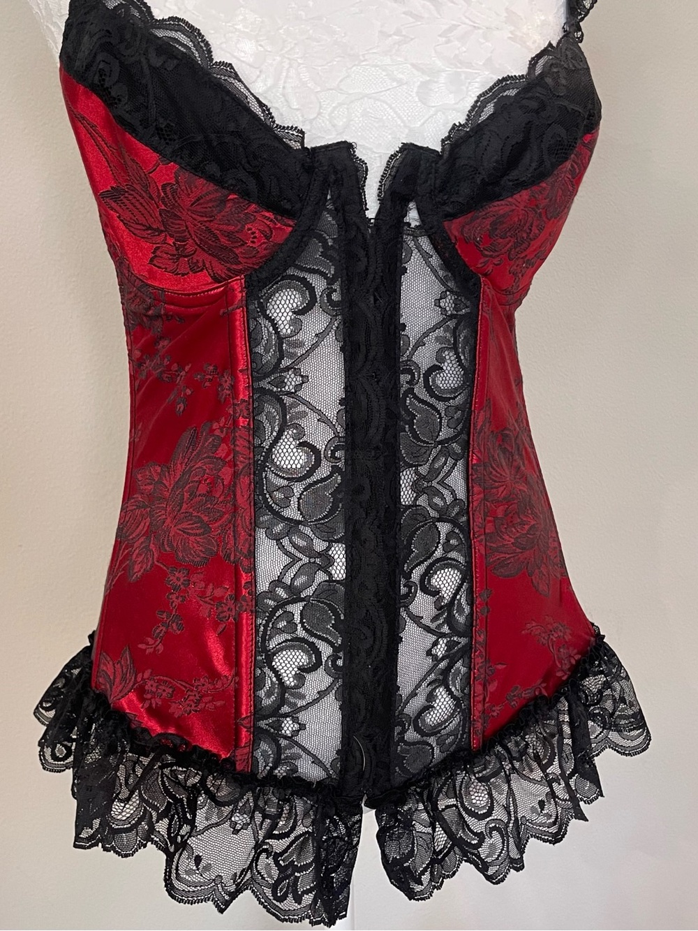Shirley Of Hollywood French Lace Bustier Corset Top - Women Intimates